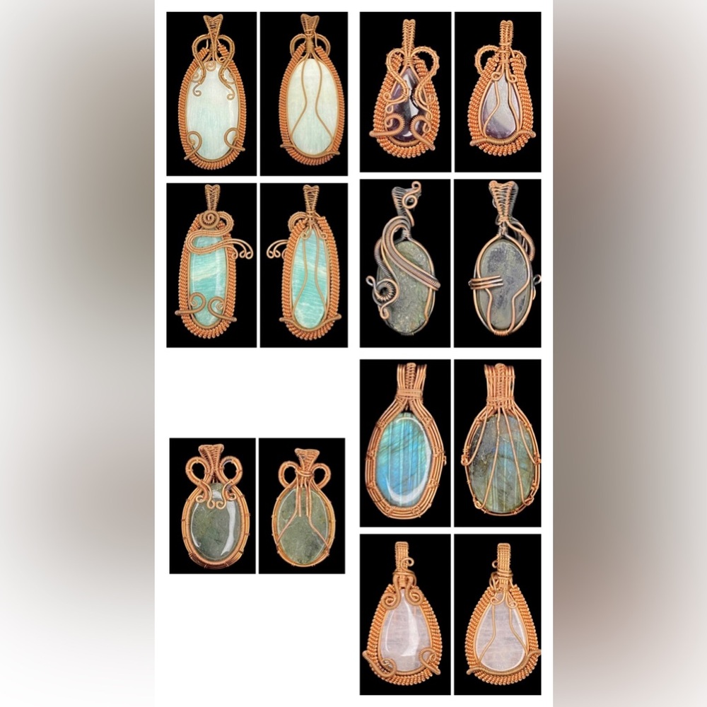 New Copper Wire Wrap Pendants